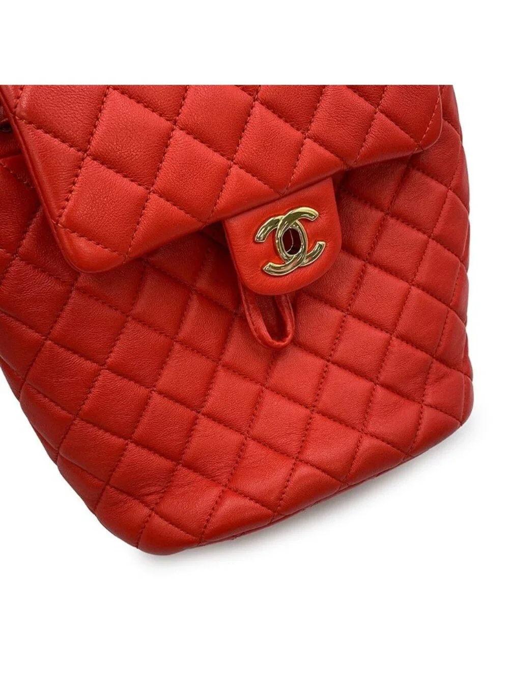 Chanel Backpack Quilted CC Logo Lambskin